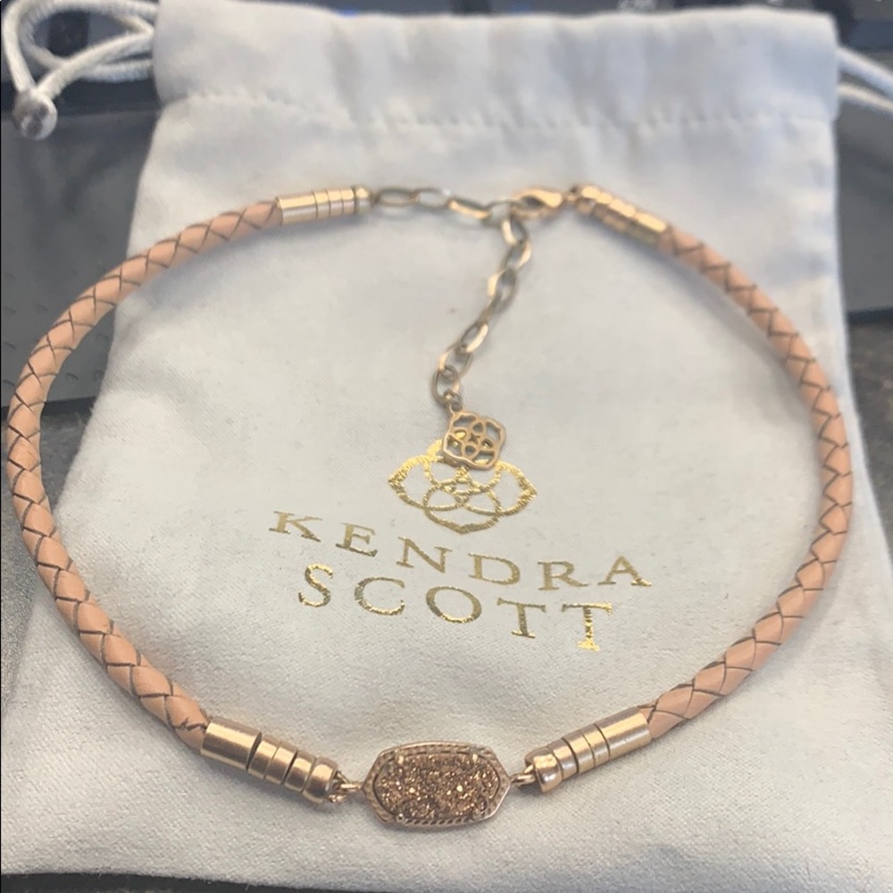Kendra Scott cooper Rose Gold leather choker